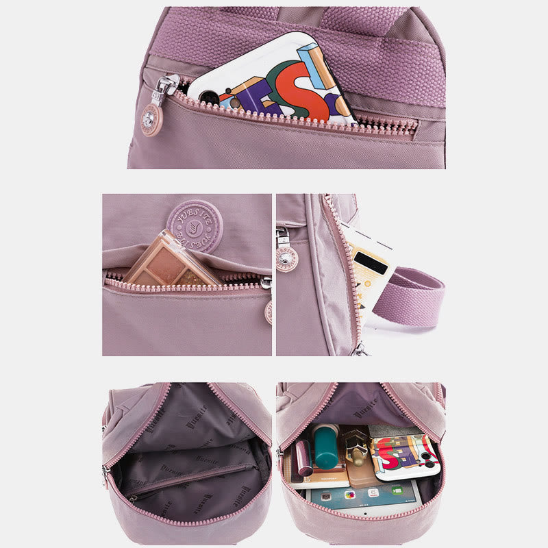 Mini Rucksack Handtasche Einfarbiger Reiserucksack Tagesrucksack für Frauen