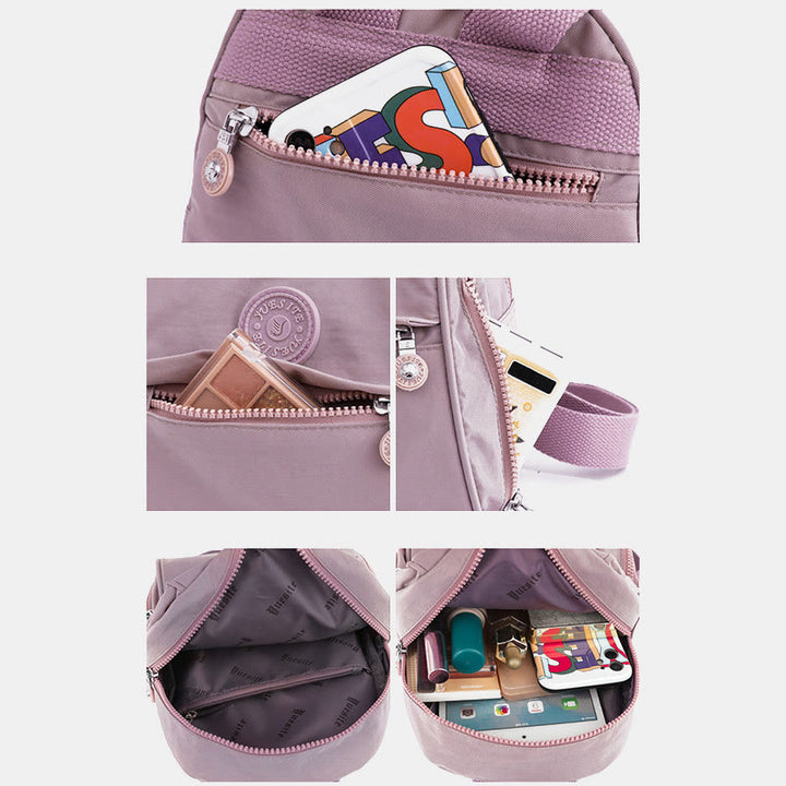Mini Rucksack Handtasche Einfarbiger Reiserucksack Tagesrucksack für Frauen