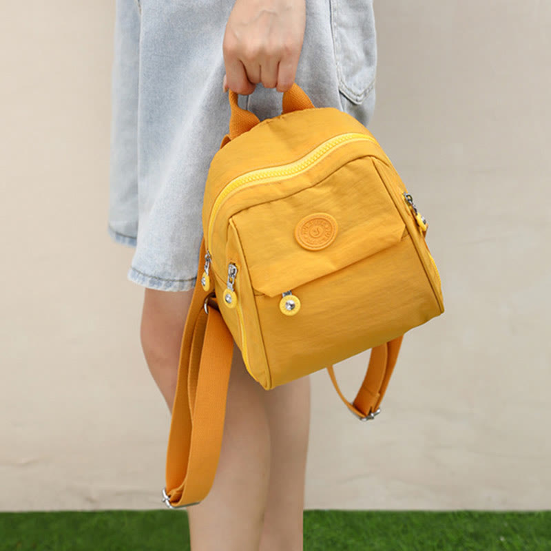 Mini Rucksack Handtasche Einfarbiger Reiserucksack Tagesrucksack für Frauen