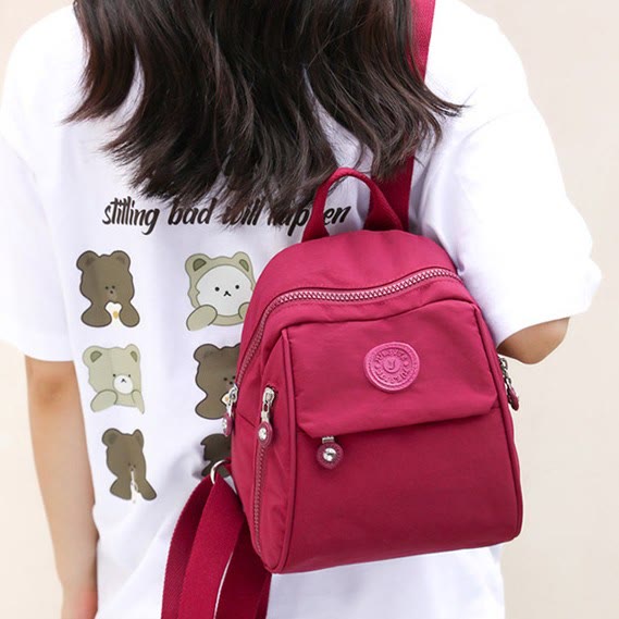 Mini Rucksack Handtasche Einfarbiger Reiserucksack Tagesrucksack für Frauen