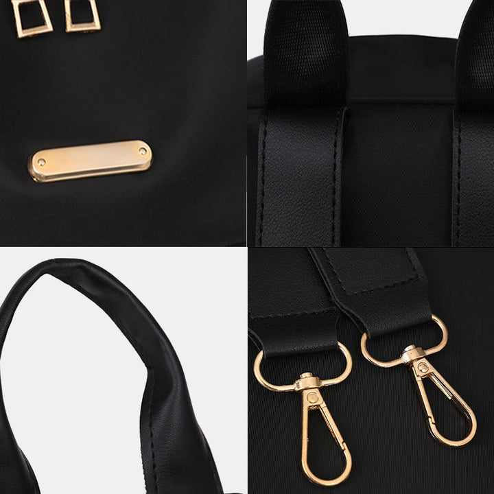 Mehrtaschen-Stepp-Rucksack-Schultertasche für Frauen mit Schulterriemen