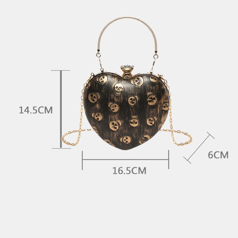Gotischer Stil Halloween Totenkopf Gedruckte Abendtasche Party Reise Geldbörse