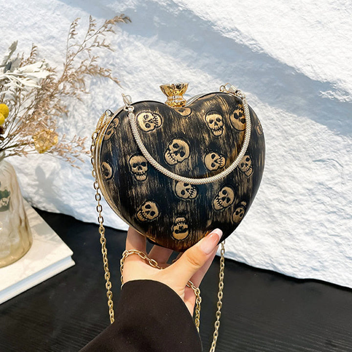 Gotischer Stil Halloween Totenkopf Gedruckte Abendtasche Party Reise Geldbörse