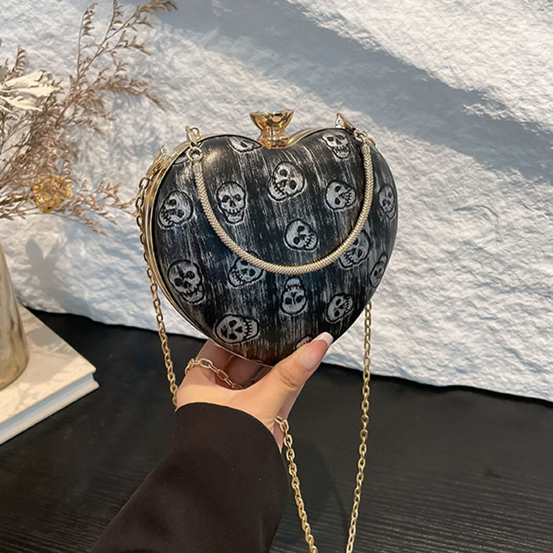 Gotischer Stil Halloween Totenkopf Gedruckte Abendtasche Party Reise Geldbörse