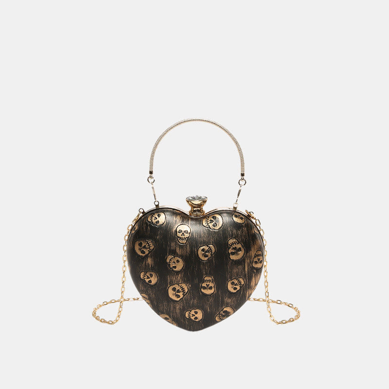 Gotischer Stil Halloween Totenkopf Gedruckte Abendtasche Party Reise Geldbörse