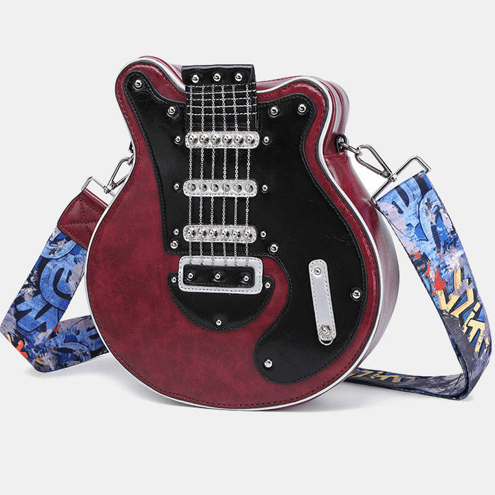 Mode Gitarre Geformte Vegane Leder Umhängetasche Damen Geldbörse