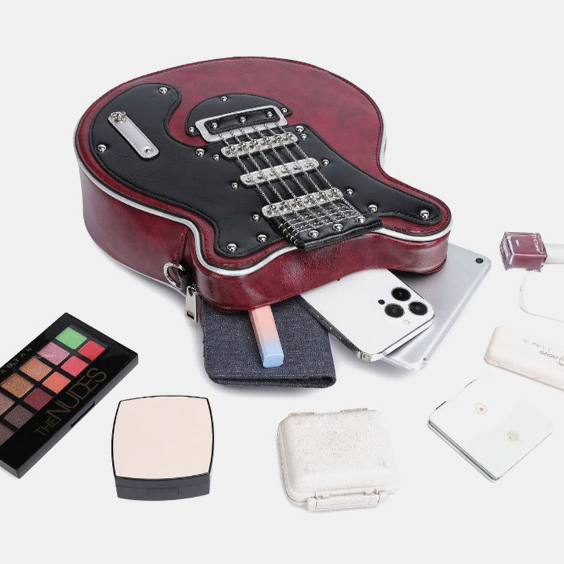 Mode Gitarre Geformte Vegane Leder Umhängetasche Damen Geldbörse
