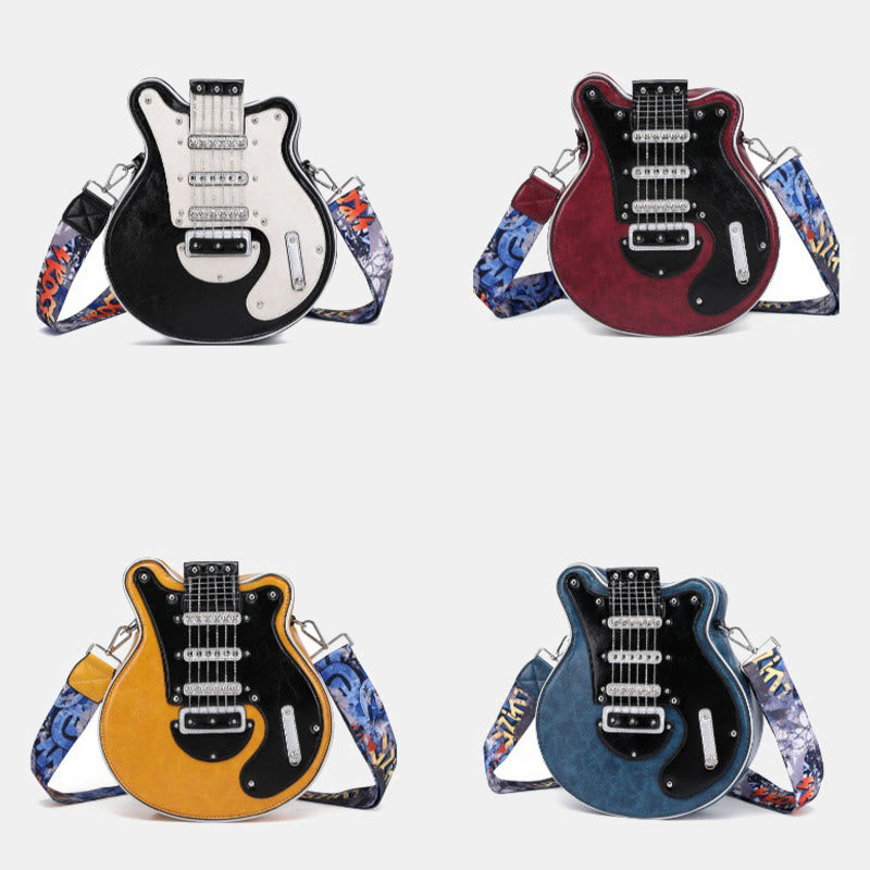Mode Gitarre Geformte Vegane Leder Umhängetasche Damen Geldbörse