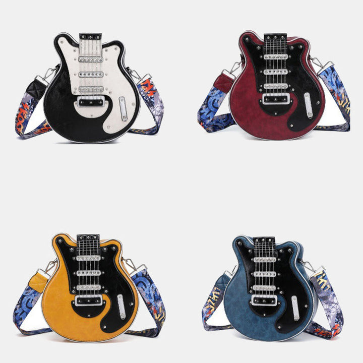Mode Gitarre Geformte Vegane Leder Umhängetasche Damen Geldbörse