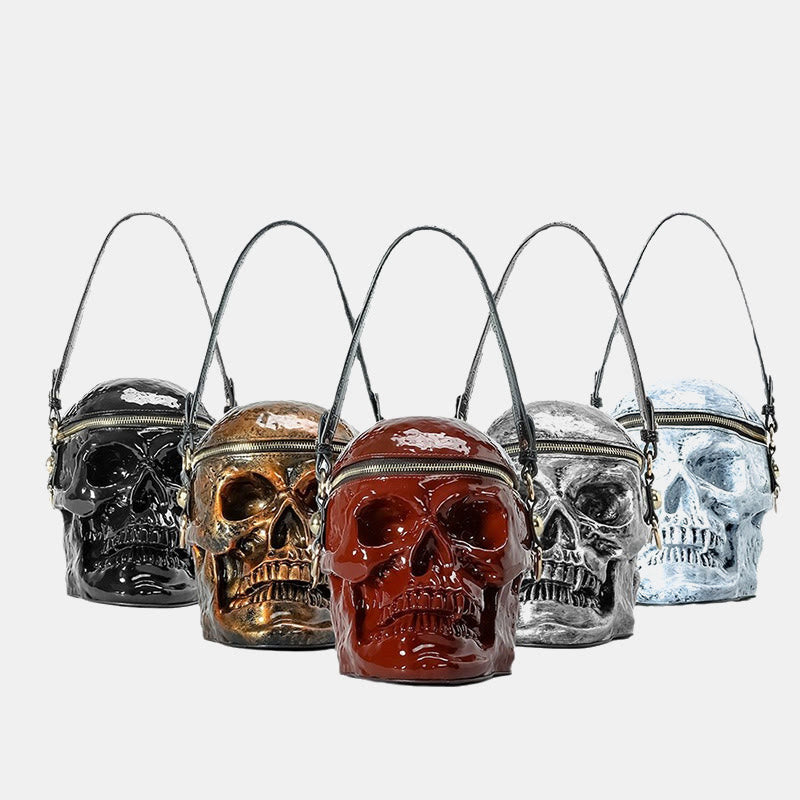 Halloween Geldbörse Skelett Totenkopf Goth Top Handle Handtasche Umhängetasche