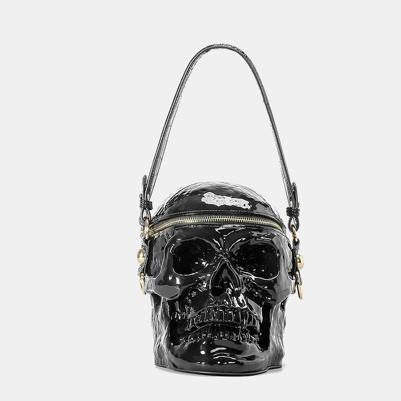 Halloween Geldbörse Skelett Totenkopf Goth Top Handle Handtasche Umhängetasche