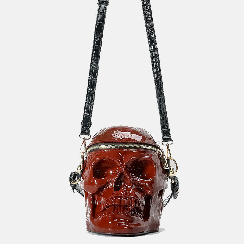 Halloween Geldbörse Skelett Totenkopf Goth Top Handle Handtasche Umhängetasche