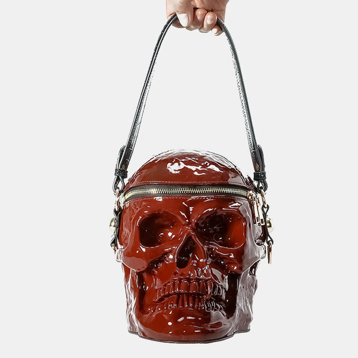 Halloween Geldbörse Skelett Totenkopf Goth Top Handle Handtasche Umhängetasche
