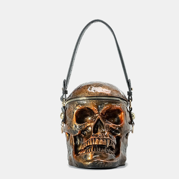 Halloween Geldbörse Skelett Totenkopf Goth Top Handle Handtasche Umhängetasche