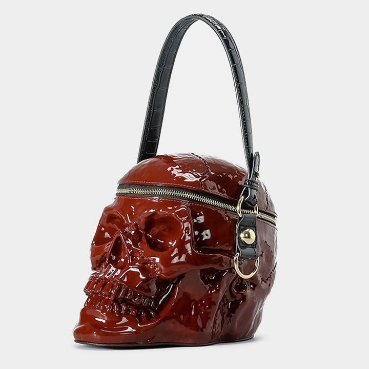 Halloween Geldbörse Skelett Totenkopf Goth Top Handle Handtasche Umhängetasche