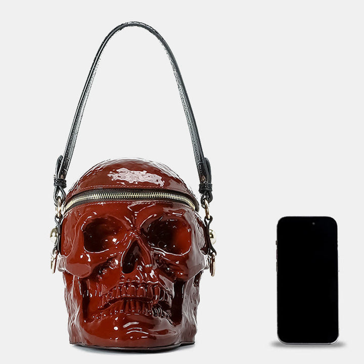 Halloween Geldbörse Skelett Totenkopf Goth Top Handle Handtasche Umhängetasche