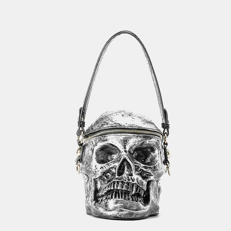 Halloween Geldbörse Skelett Totenkopf Goth Top Handle Handtasche Umhängetasche