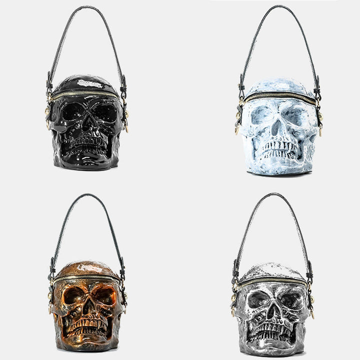 Halloween Geldbörse Skelett Totenkopf Goth Top Handle Handtasche Umhängetasche