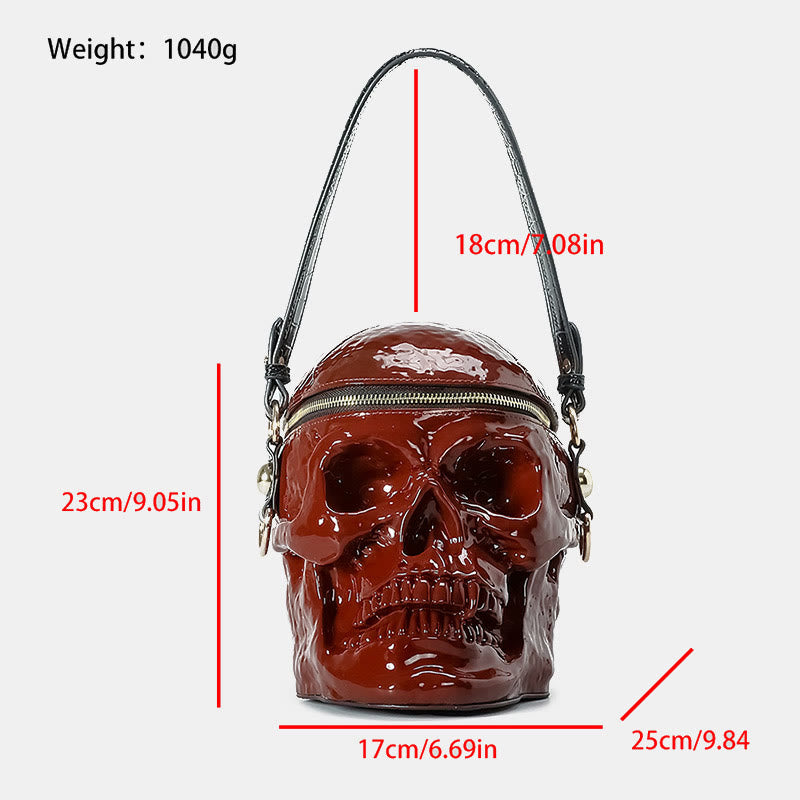 Halloween Geldbörse Skelett Totenkopf Goth Top Handle Handtasche Umhängetasche