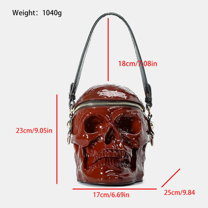 Halloween Geldbörse Skelett Totenkopf Goth Top Handle Handtasche Umhängetasche