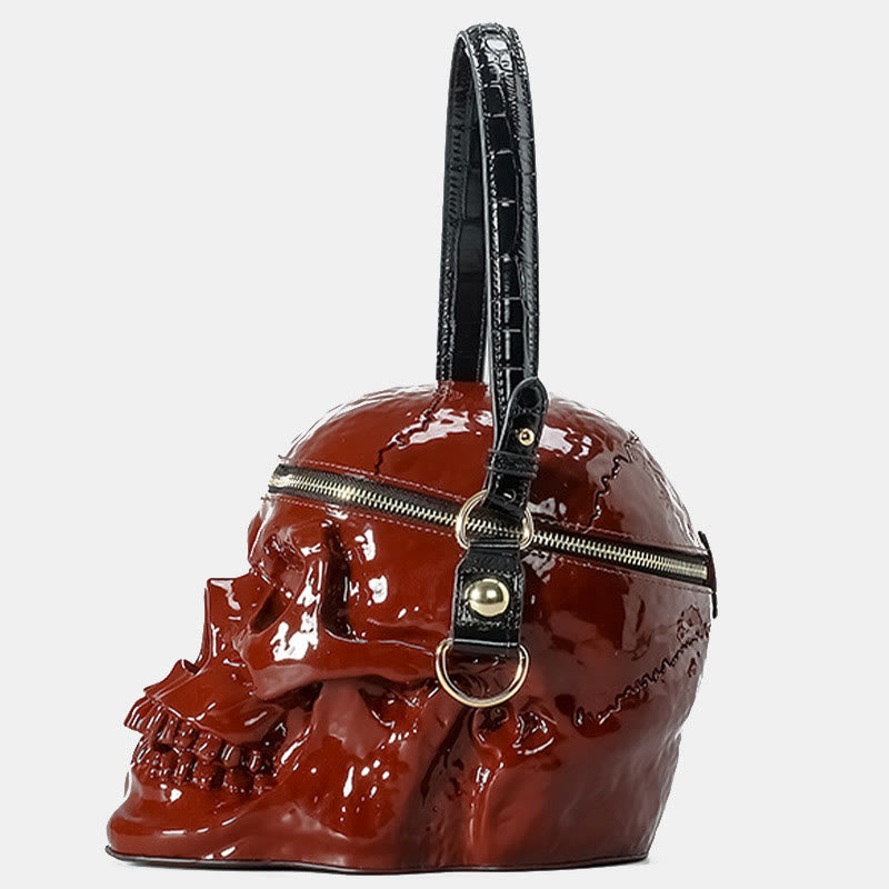 Halloween Geldbörse Skelett Totenkopf Goth Top Handle Handtasche Umhängetasche