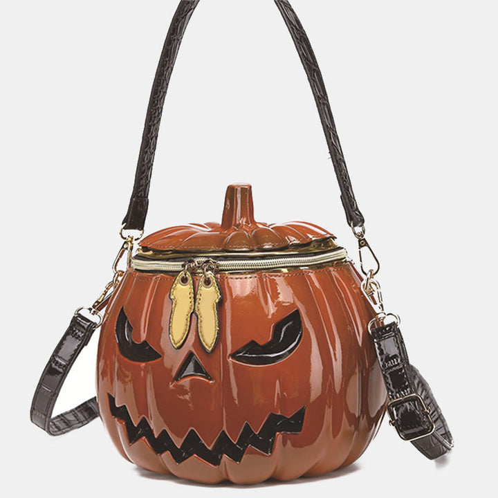 Neuheit Kürbisförmige Handtasche Umhängetasche Halloween Kürbis Geldbörse