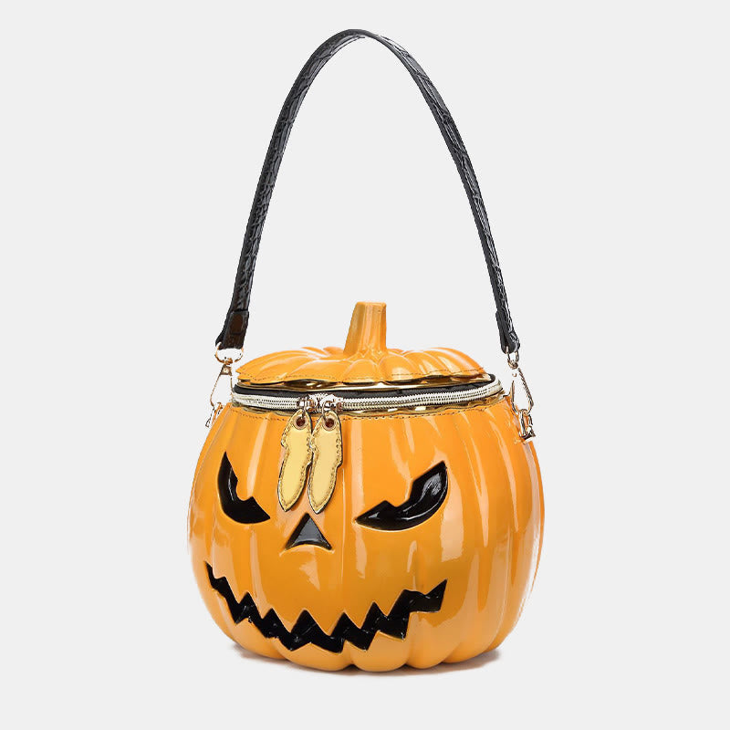 Neuheit Kürbisförmige Handtasche Umhängetasche Halloween Kürbis Geldbörse