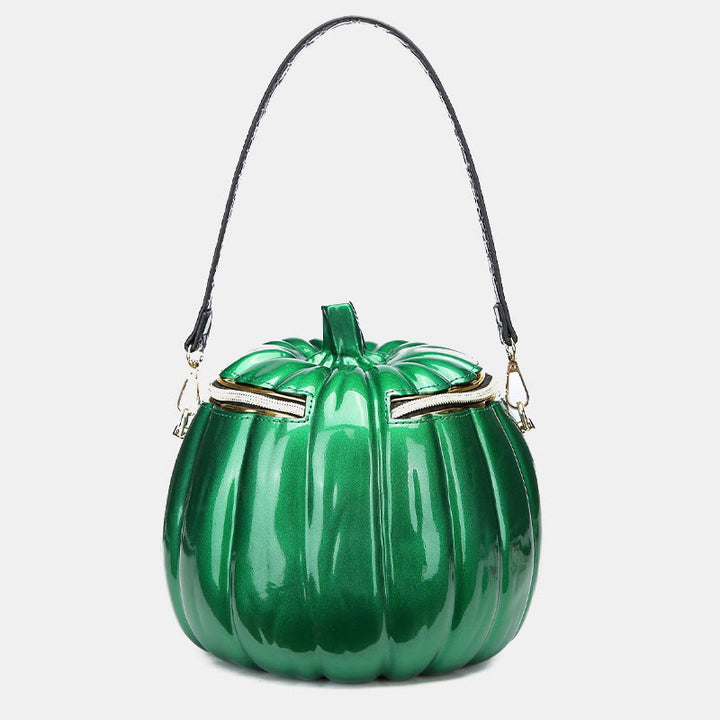 Neuheit Kürbisförmige Handtasche Umhängetasche Halloween Kürbis Geldbörse