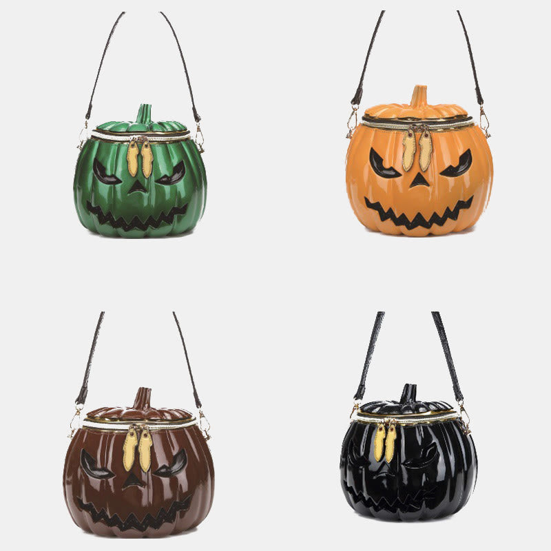 Neuheit Kürbisförmige Handtasche Umhängetasche Halloween Kürbis Geldbörse