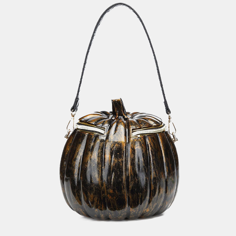 Neuheit Kürbisförmige Handtasche Umhängetasche Halloween Kürbis Geldbörse