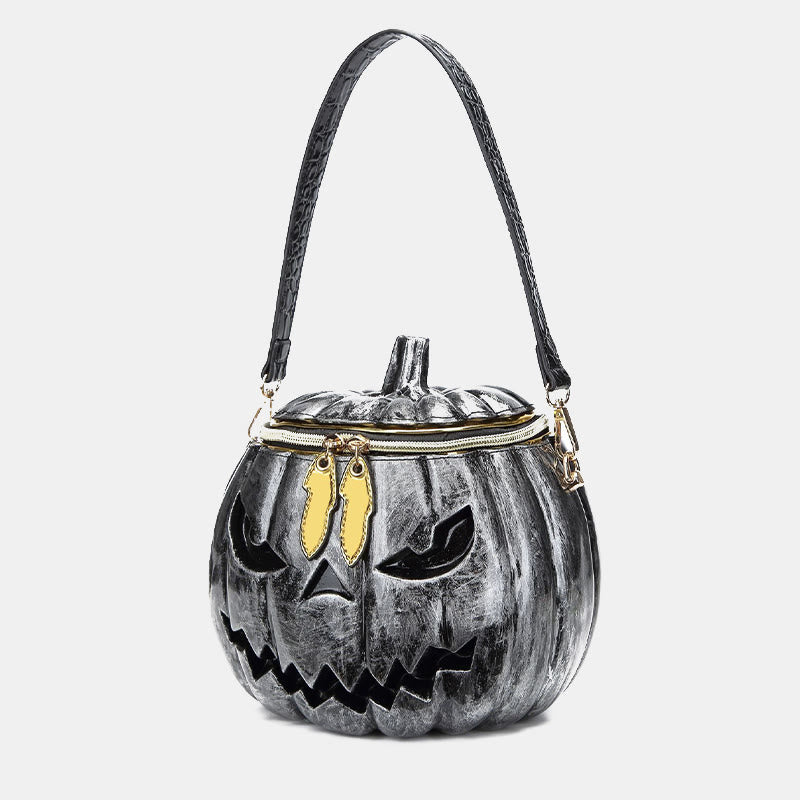 Neuheit Kürbisförmige Handtasche Umhängetasche Halloween Kürbis Geldbörse
