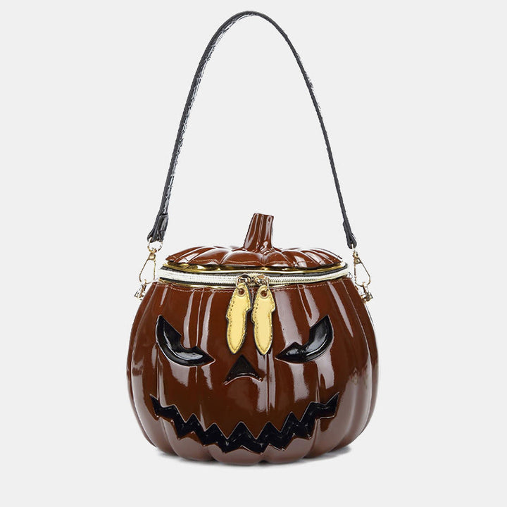 Neuheit Kürbisförmige Handtasche Umhängetasche Halloween Kürbis Geldbörse