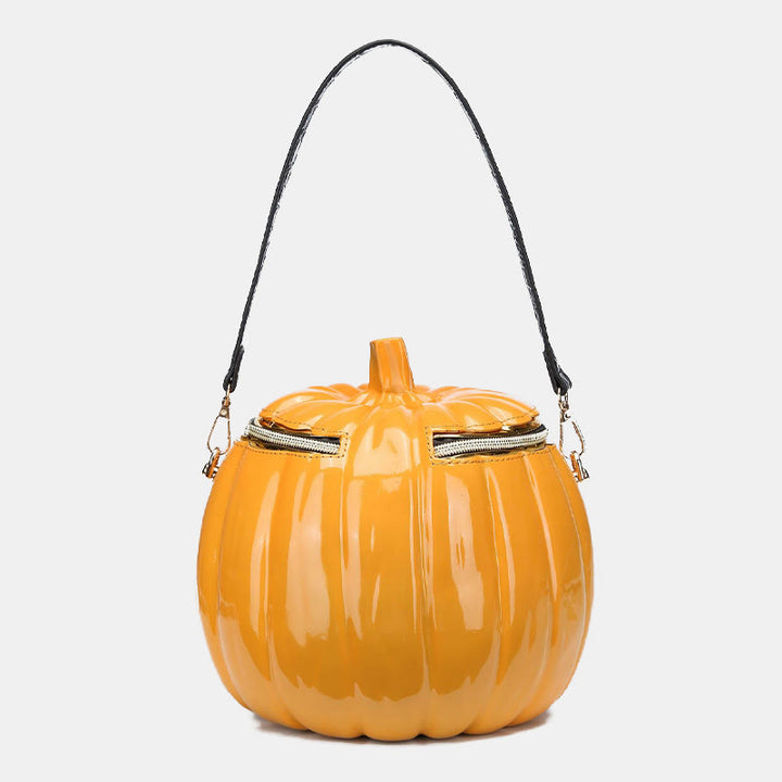 Neuheit Kürbisförmige Handtasche Umhängetasche Halloween Kürbis Geldbörse