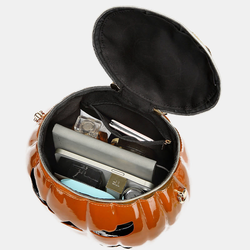 Neuheit Kürbisförmige Handtasche Umhängetasche Halloween Kürbis Geldbörse