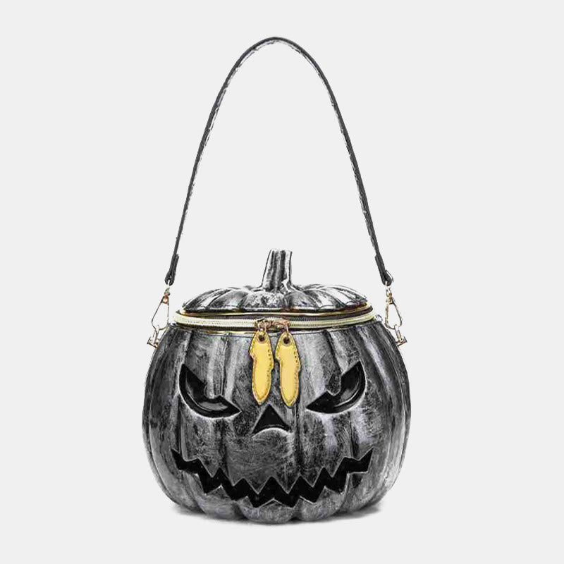 Neuheit Kürbisförmige Handtasche Umhängetasche Halloween Kürbis Geldbörse
