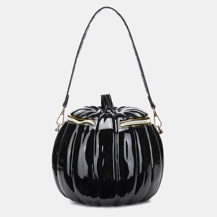Neuheit Kürbisförmige Handtasche Umhängetasche Halloween Kürbis Geldbörse