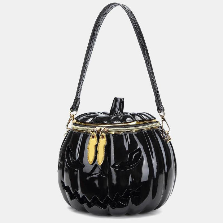 Neuheit Kürbisförmige Handtasche Umhängetasche Halloween Kürbis Geldbörse