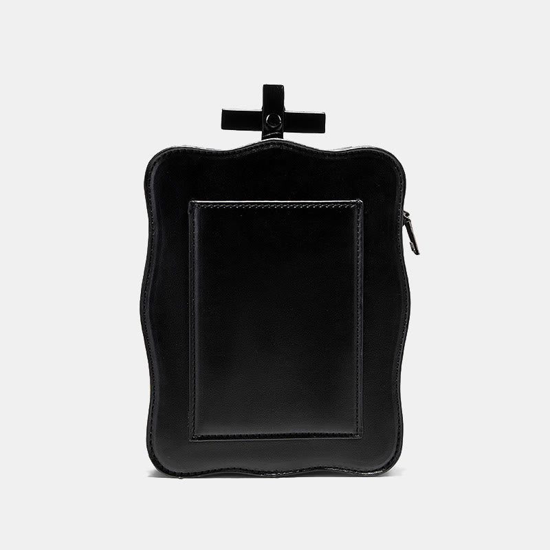 Gotische Schwarze Handtaschen Totenkopf Kreuz Design Handtasche Umhängetasche