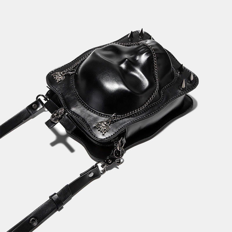 Gotische Schwarze Handtaschen Totenkopf Kreuz Design Handtasche Umhängetasche