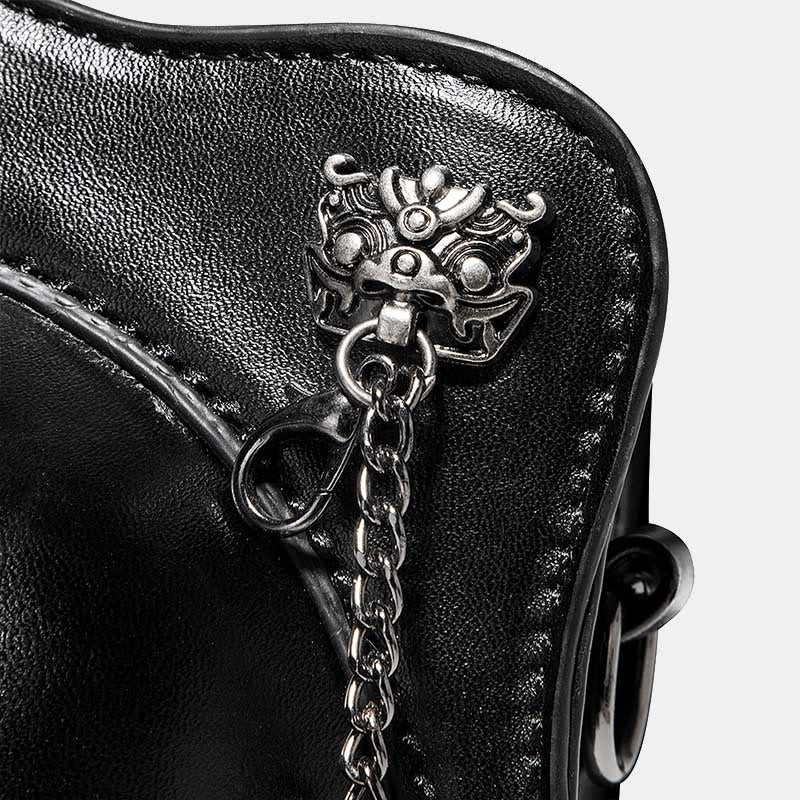Gotische Schwarze Handtaschen Totenkopf Kreuz Design Handtasche Umhängetasche