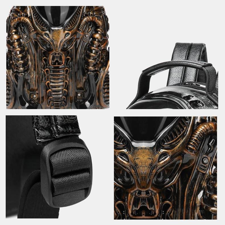 Einzigartiger, ungewöhnlicher veganer Leder-Rucksack Neuheit-Party-Tasche