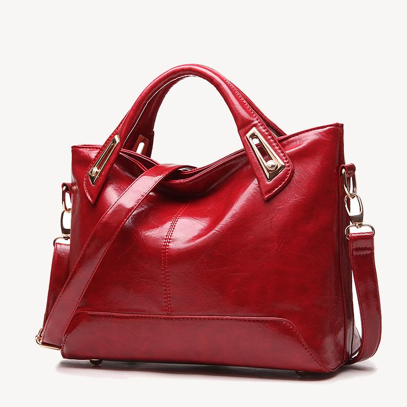Vintage Tote für Damen Wachs Echtleder Umhängetasche