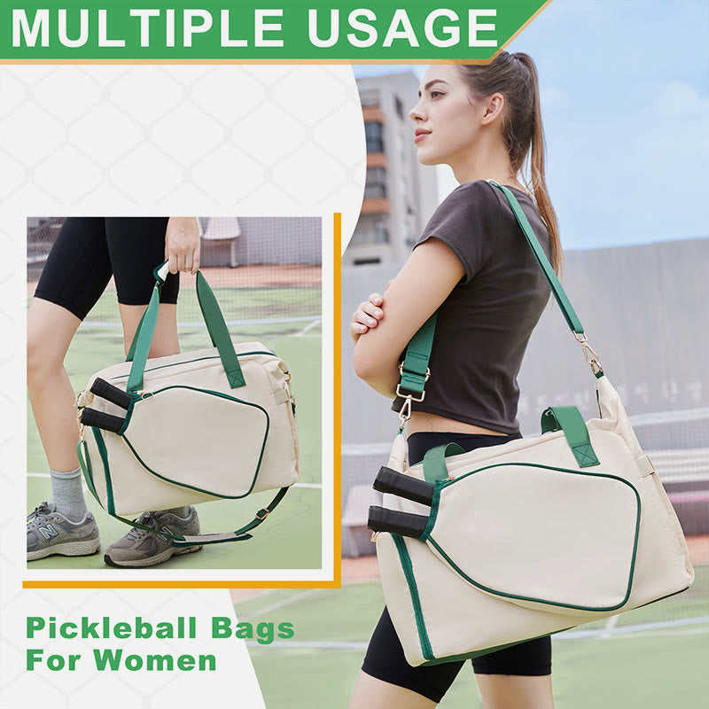 Große Umhängetasche mit Pickleball-Schläger und Schuhfach