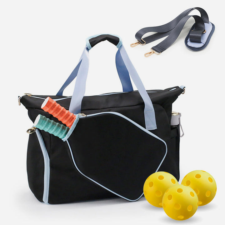 Große Umhängetasche mit Pickleball-Schläger und Schuhfach