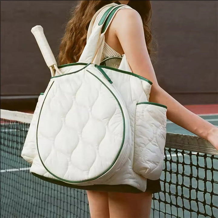 Gesteppte Tennisschläger-Umhängetasche, umwandelbarer Rucksack, Pickleball-Tasche