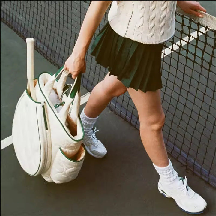 Gesteppte Tennisschläger-Umhängetasche, umwandelbarer Rucksack, Pickleball-Tasche
