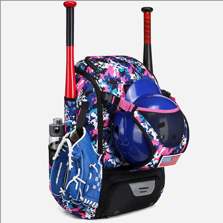 Baseball-Rucksack, Ausrüstungstasche, Softball-Schlägertasche mit Schuhfach