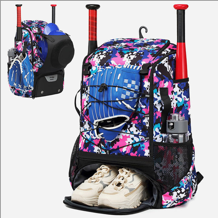 Baseball-Rucksack, Ausrüstungstasche, Softball-Schlägertasche mit Schuhfach