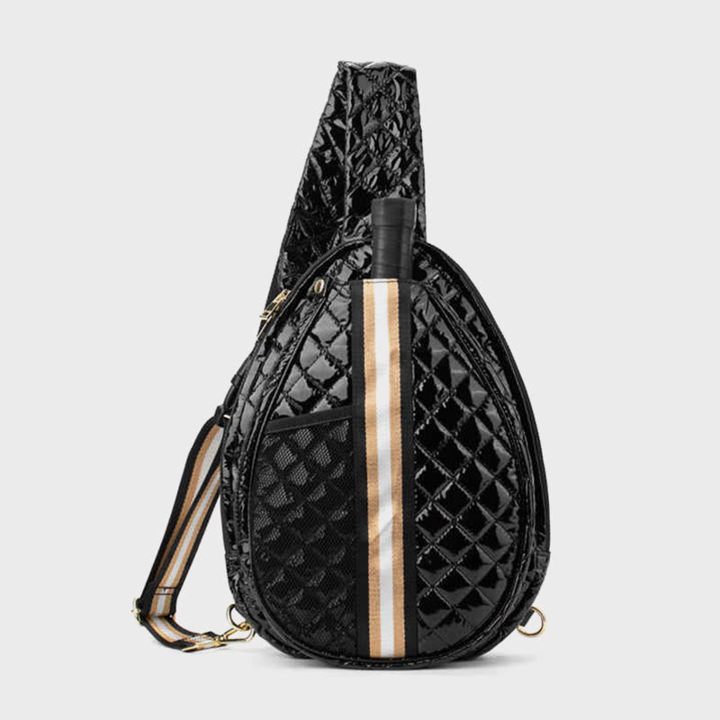 Pickleball Schläger Tasche Unten Breite Riemen Crossbody Sling Geldbörse