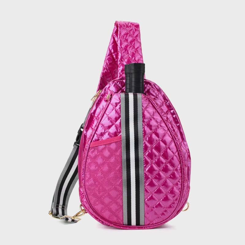 Pickleball Schläger Tasche Unten Breite Riemen Crossbody Sling Geldbörse